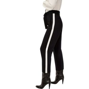 Wilfred Jallade Tie Front Pants Black With White Stripe Size 4